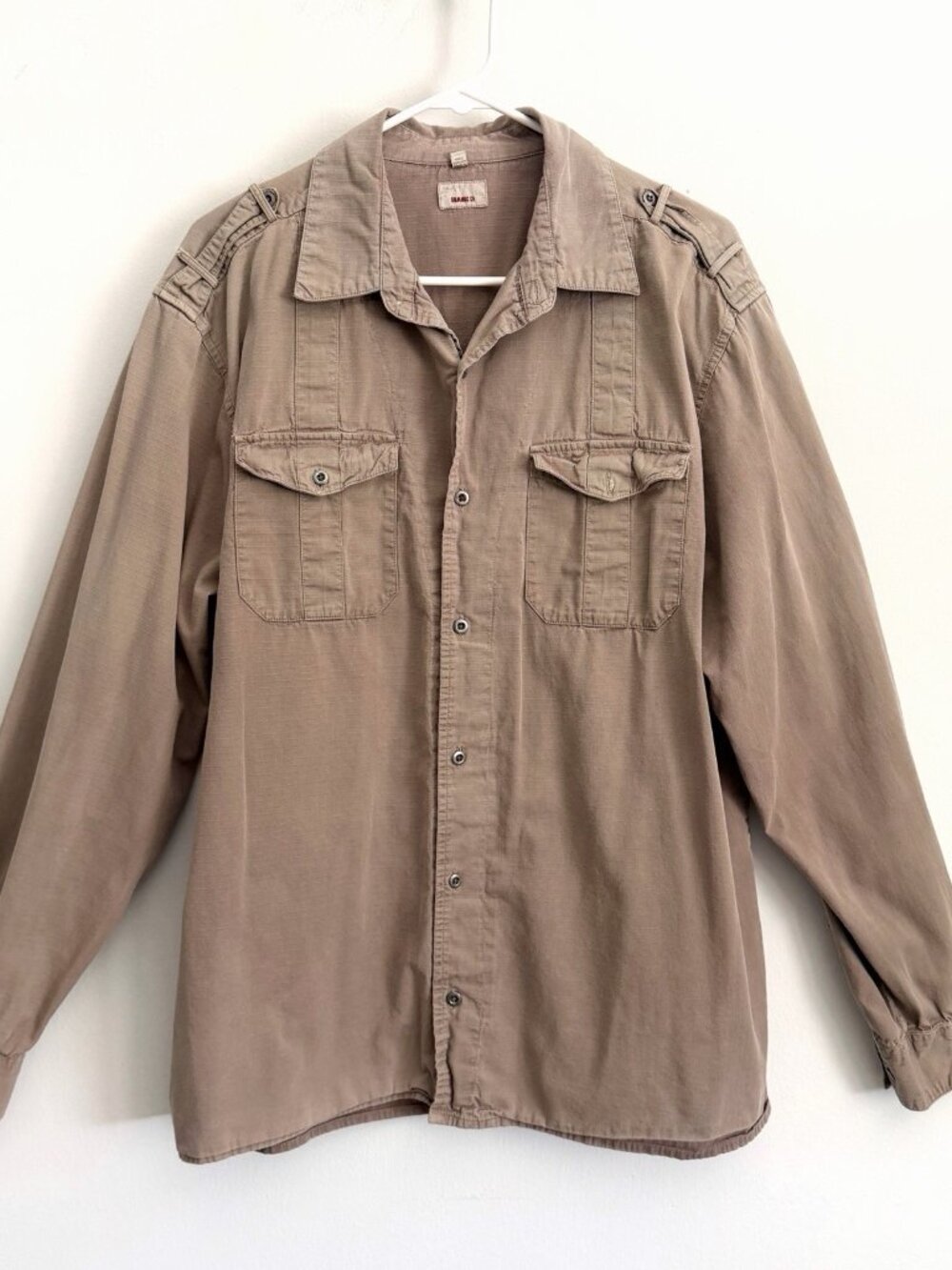 Gramicci Brown Long Sleeve Active Hiking Shirt Button Down Men’s Size Large